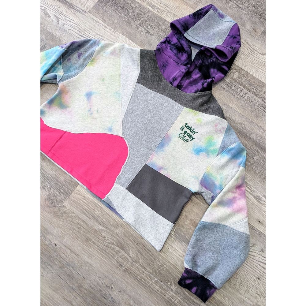 Colorful Patchwork Hoodie - Picture 5 of 7